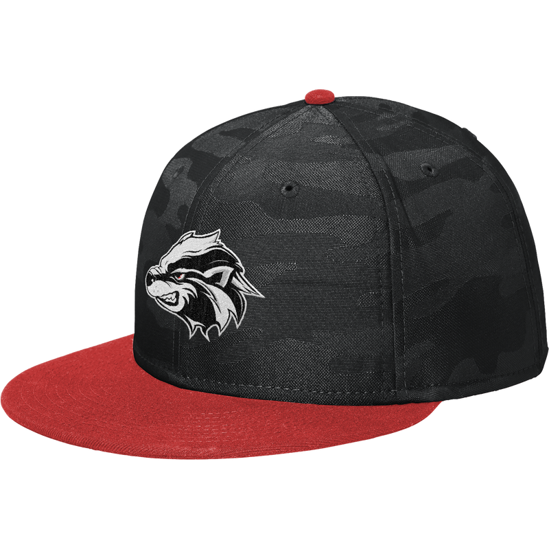 Allegheny Badgers New Era Camo Flat Bill Snapback Cap